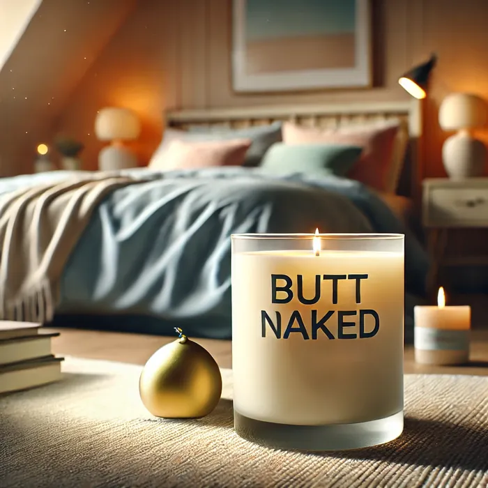 Butt Naked soy candle by The Perfect Burn