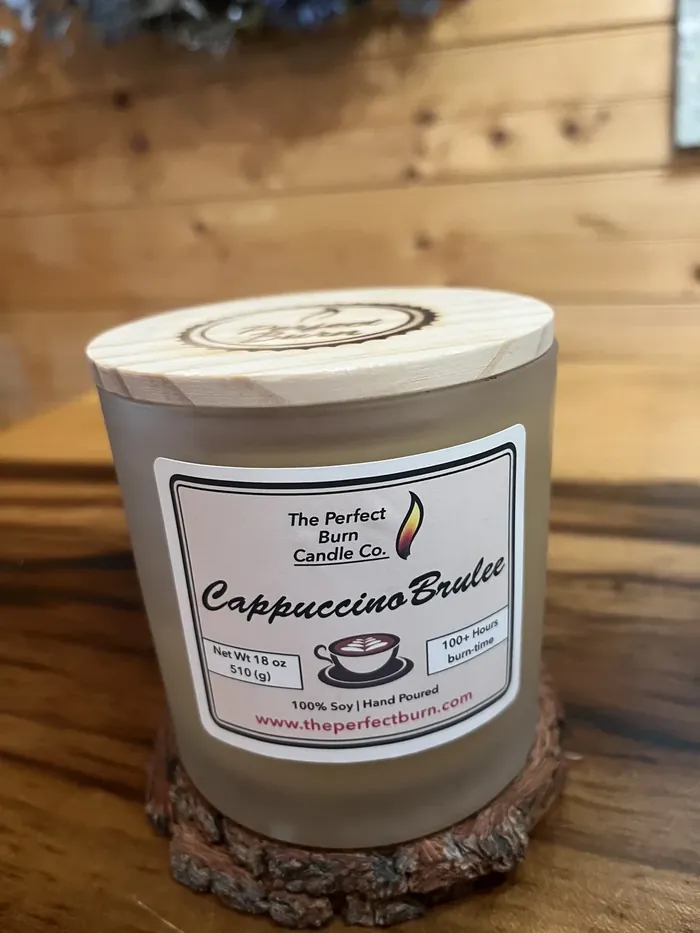 Cappuccino Brulee candle, poured